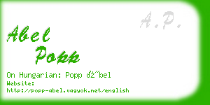 abel popp business card